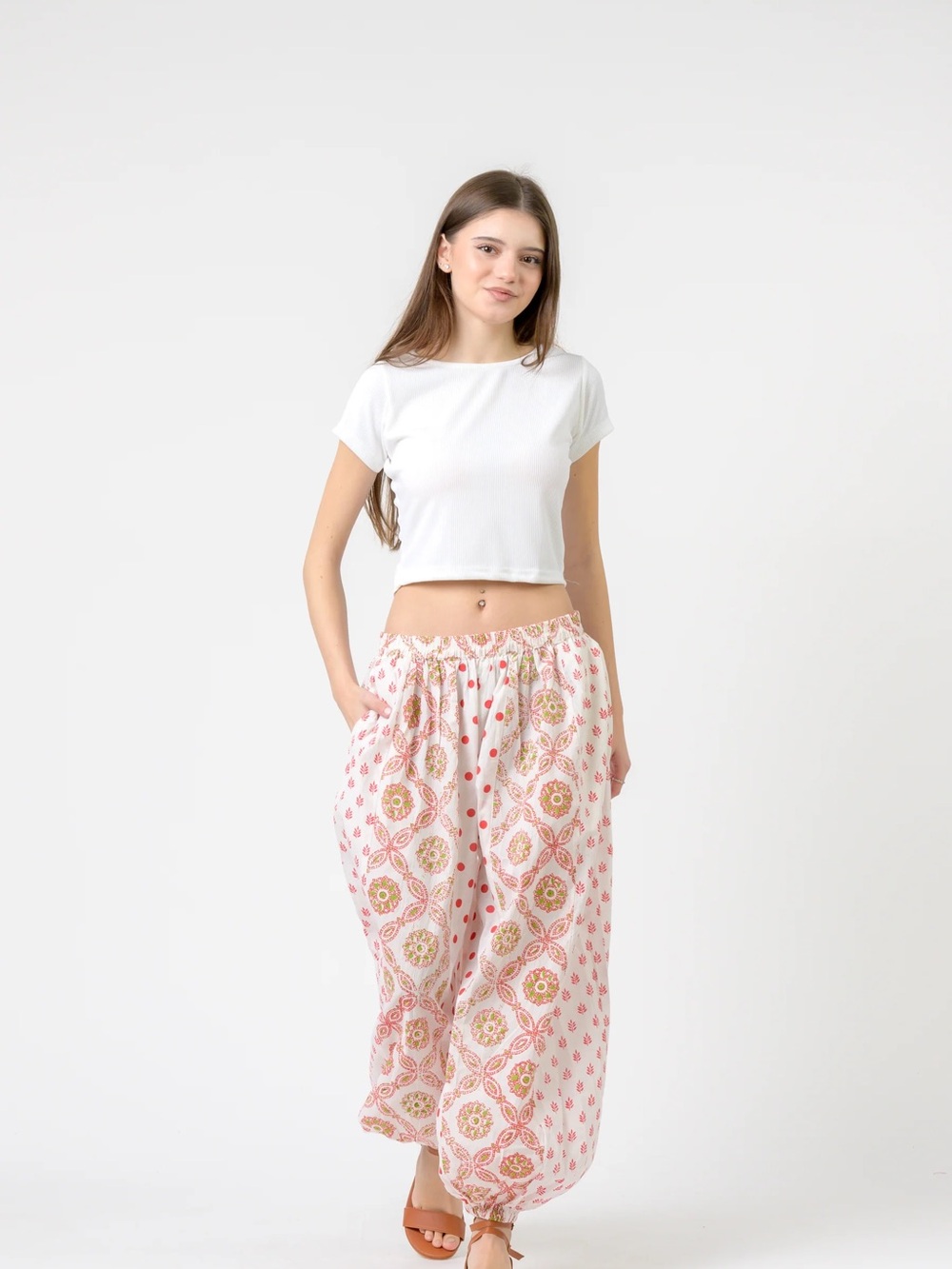 43. Rhea Side Panel Harem Pants